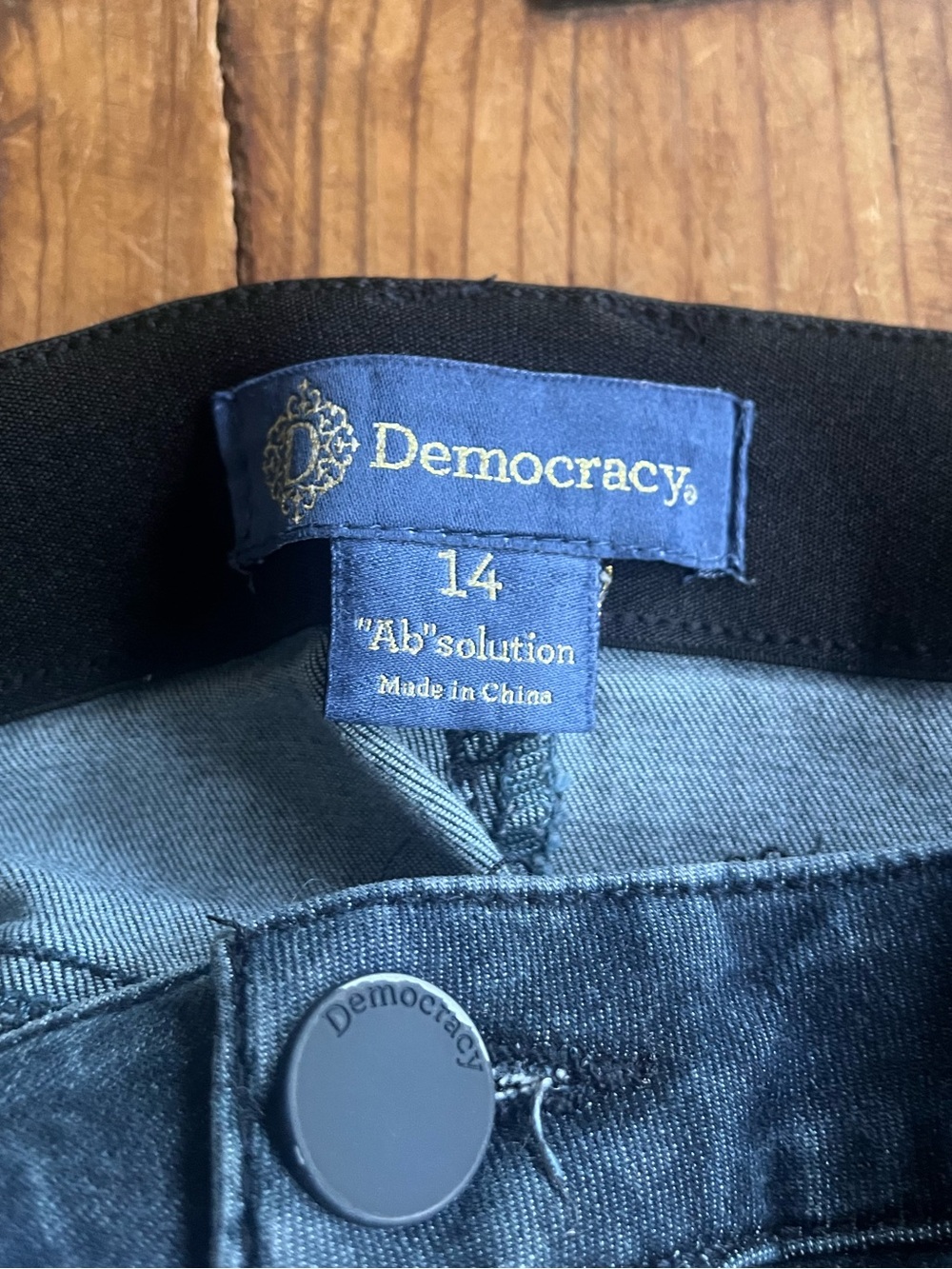 Democracy Dark Blue Skinny Jeans with Frayed Hem - Picture 3 of 4